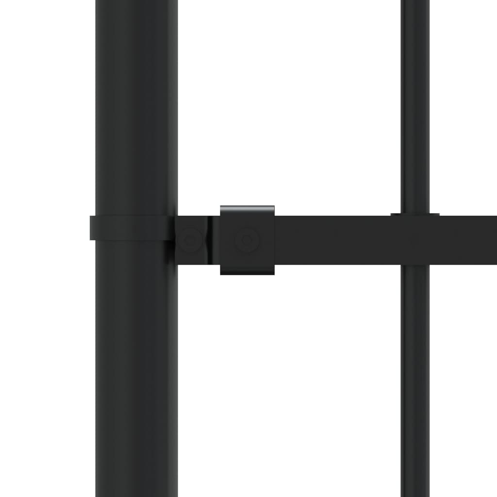 Berkfield Garden Fence with Spear Top Black 165 cm Powder-coated Steel