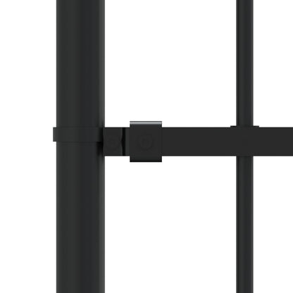 Berkfield Garden Fence with Spear Top Black 165 cm Powder-coated Steel