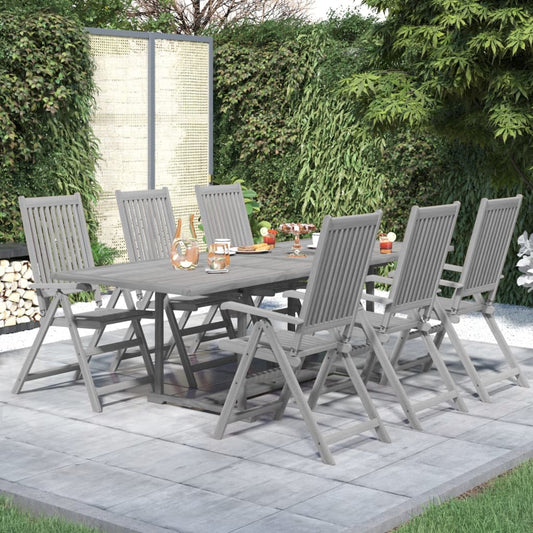 Berkfield 7 Piece Garden Dining Set Solid Wood Acacia