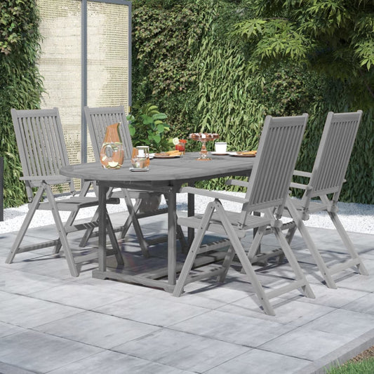 Berkfield 5 Piece Garden Dining Set Solid Wood Acacia