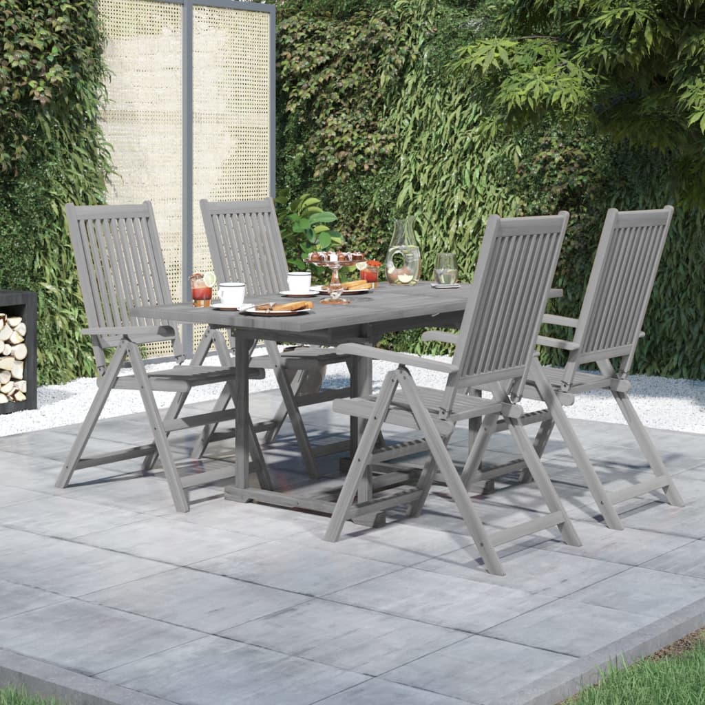 Berkfield 5 Piece Garden Dining Set Solid Wood Acacia