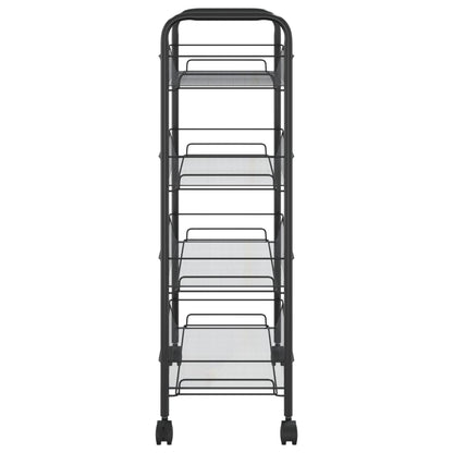 Berkfield 4-Tier Kitchen Trolley Black 46x26x85 cm Iron