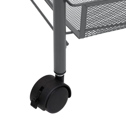 Berkfield 4-Tier Kitchen Trolley Grey 46x26x85 cm Iron