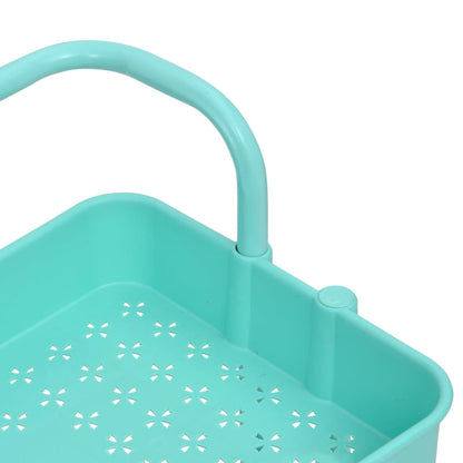 Berkfield 3-Tier Kitchen Trolley Turquoise 42x35x85 cm Iron and ABS