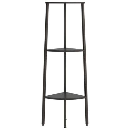 Berkfield 3-Tier Corner Shelf Black 45.5x31.5x120 cm