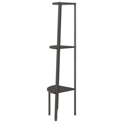 Berkfield 3-Tier Corner Shelf Black 45.5x31.5x120 cm