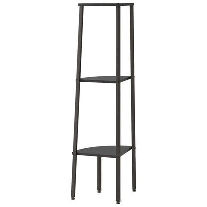 Berkfield 3-Tier Corner Shelf Black 45.5x31.5x120 cm