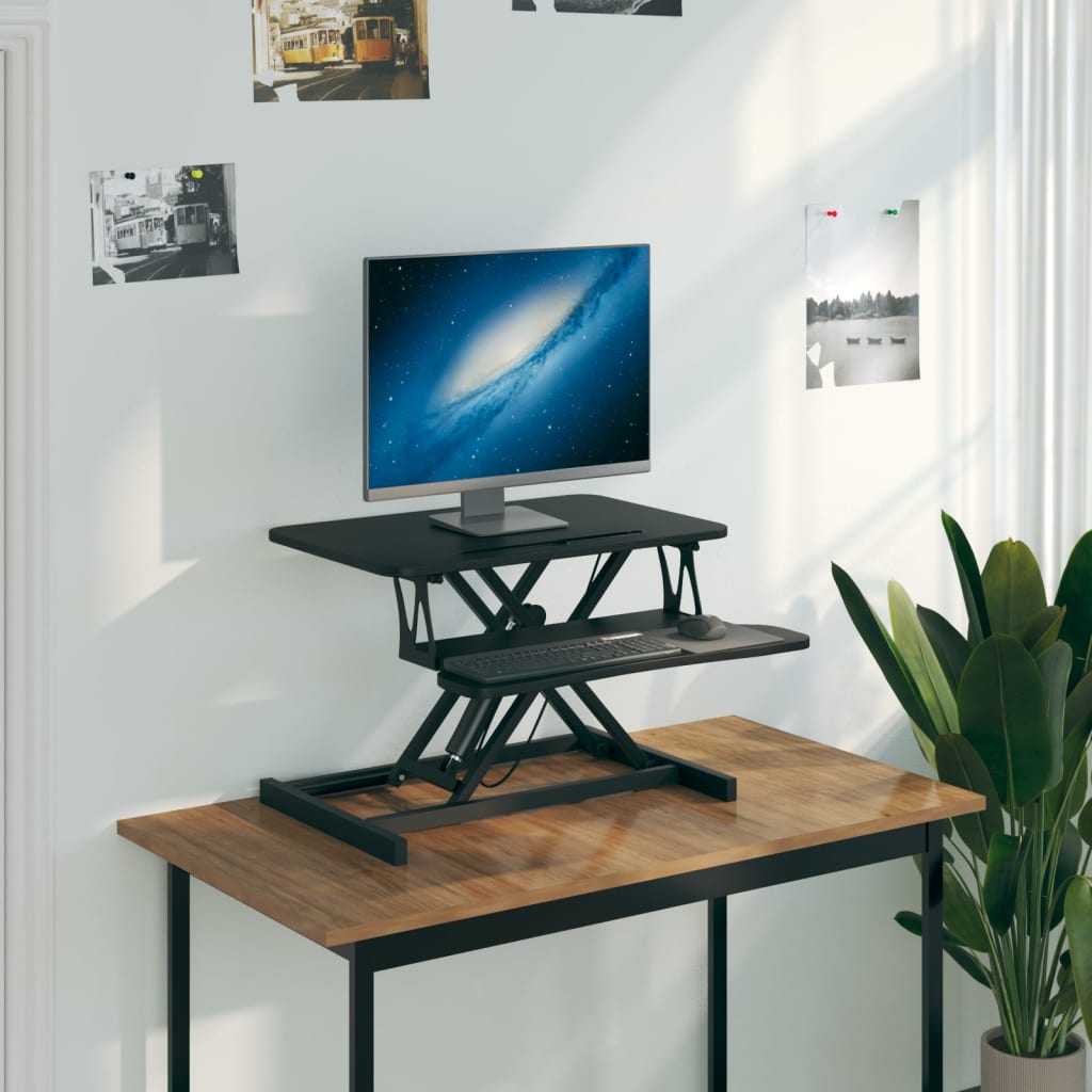 Berkfield Adjustable Workstation 60x40x(13-41.5) cm Steel and Engineered Wood
