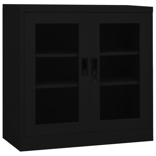 Berkfield Office Cabinet Black 90x40x90 cm Steel