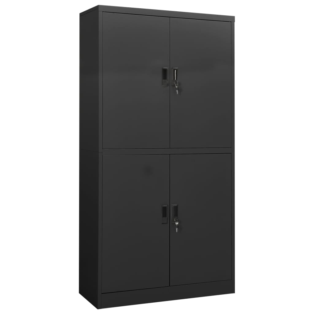 Berkfield Office Cabinet Anthracite 90x40x180 cm Steel