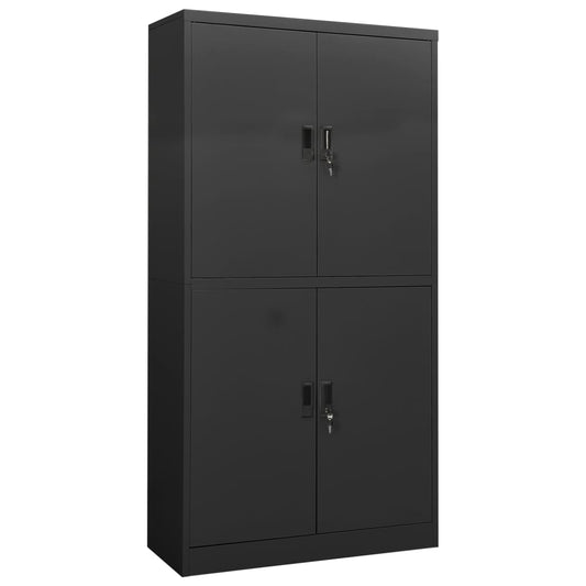 Berkfield Office Cabinet Anthracite 90x40x180 cm Steel