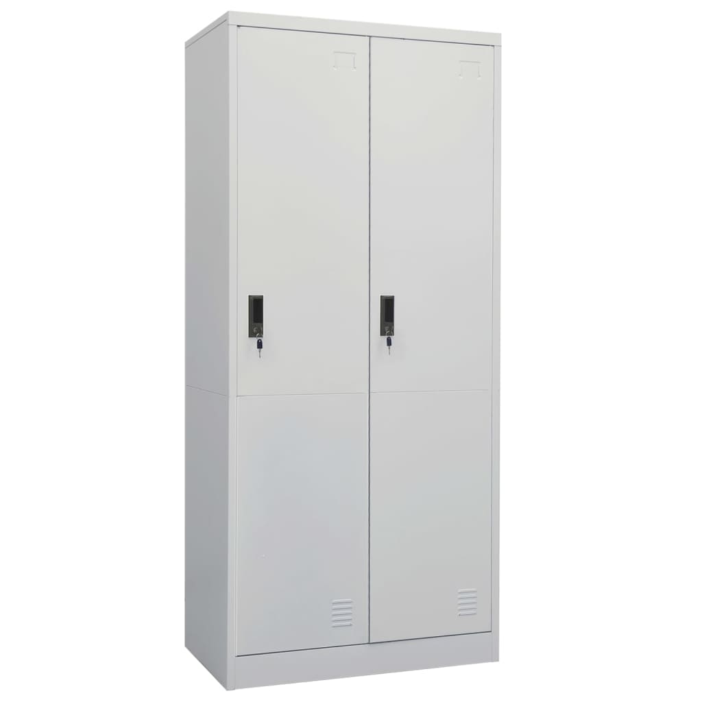 Berkfield Wardrobe Light Grey 80x50x180 cm Steel
