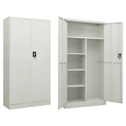 Berkfield Locker Cabinet Light Grey 90x40x180 cm Steel