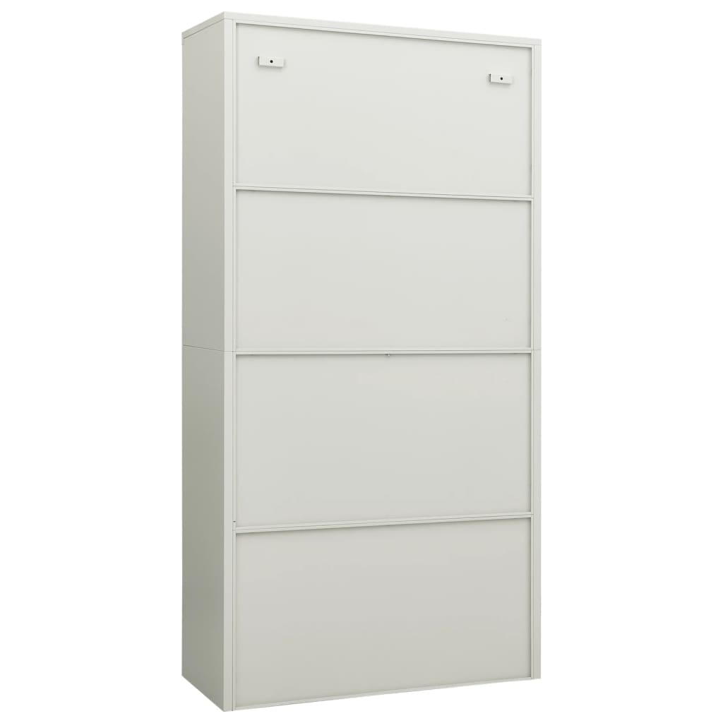 Berkfield Locker Cabinet Light Grey 90x40x180 cm Steel