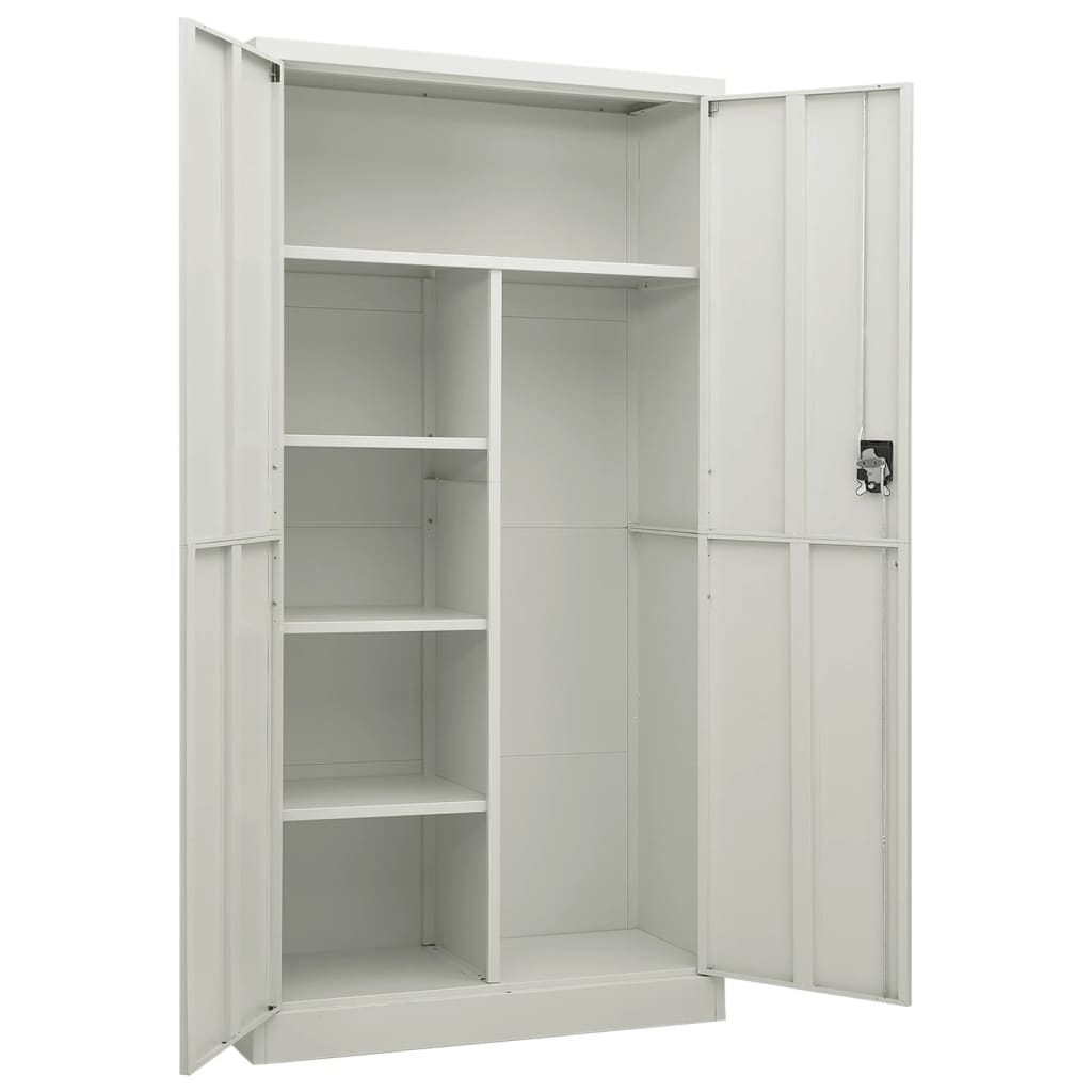 Berkfield Locker Cabinet Light Grey 90x40x180 cm Steel