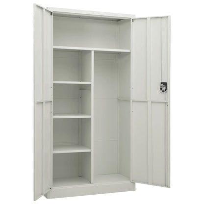 Berkfield Locker Cabinet Light Grey 90x40x180 cm Steel