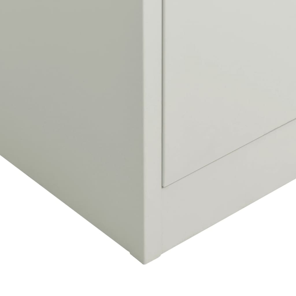 Berkfield Locker Cabinet Light Grey 90x40x180 cm Steel