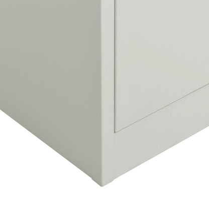 Berkfield Locker Cabinet Light Grey 90x40x180 cm Steel