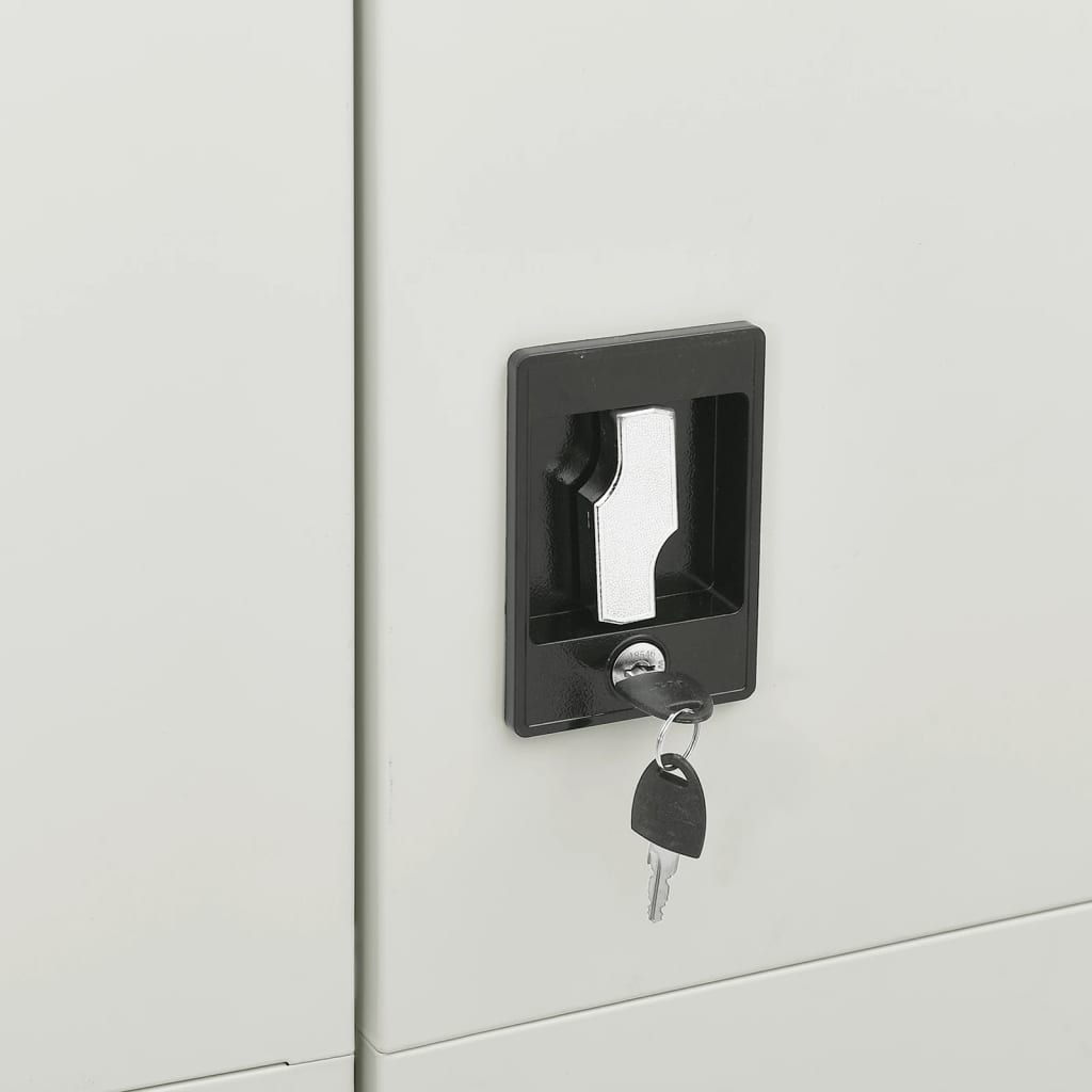 Berkfield Locker Cabinet Light Grey 90x40x180 cm Steel