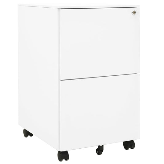 Berkfield Mobile File Cabinet White 39x45x67 cm Steel