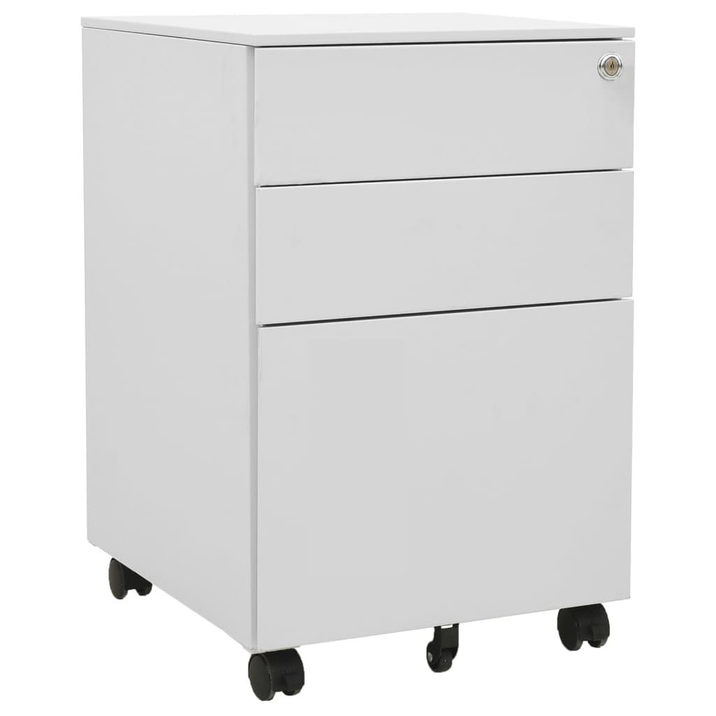 Berkfield Mobile File Cabinet Light Grey 39x45x60 cm Steel