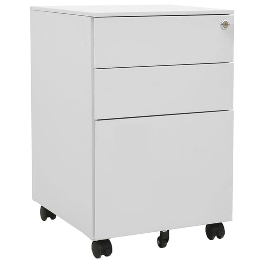Berkfield Mobile File Cabinet Light Grey 39x45x60 cm Steel
