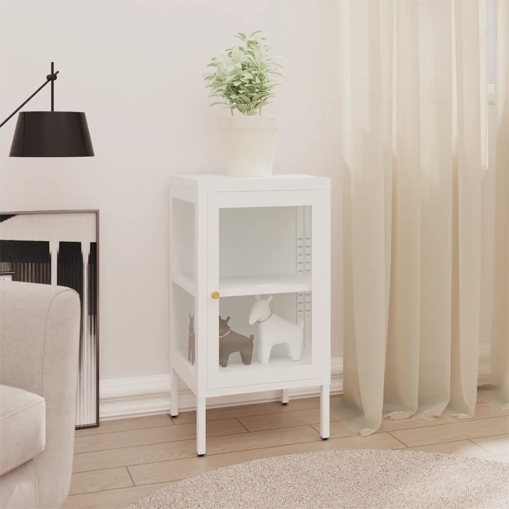Berkfield Sideboard 38x35x70 cm Metal and Glass