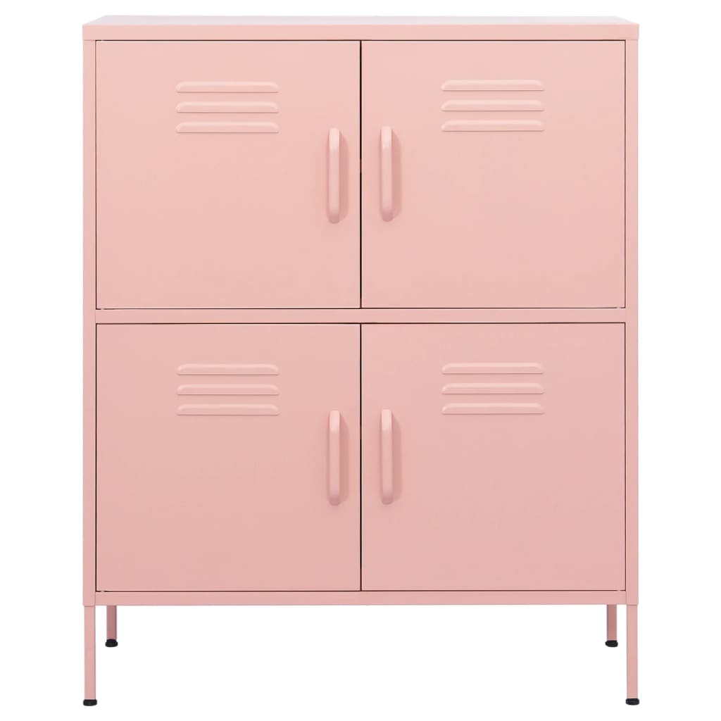 Berkfield Storage Cabinet Pink 80x35x101.5 cm Steel