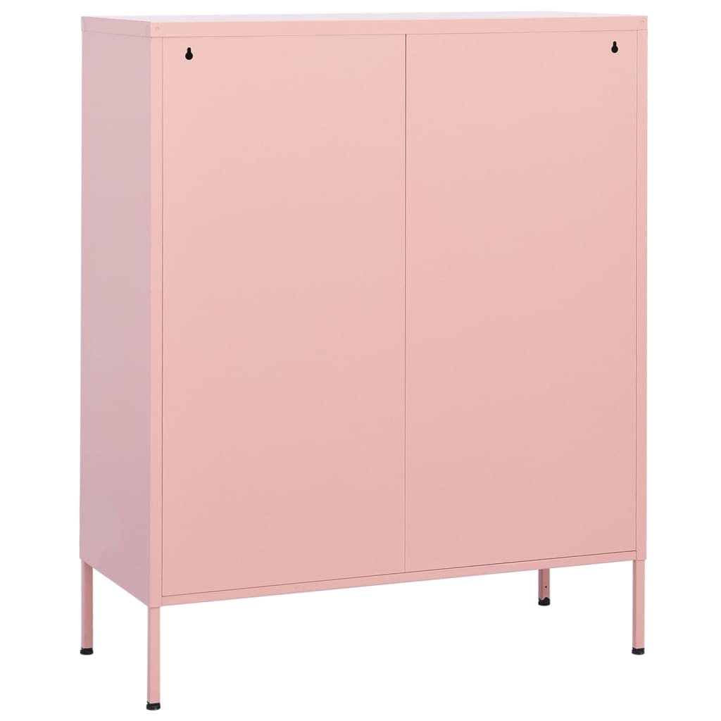 Berkfield Storage Cabinet Pink 80x35x101.5 cm Steel
