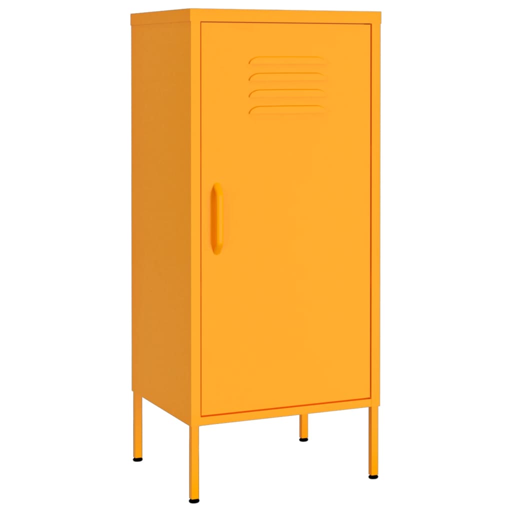 Berkfield Storage Cabinet Mustard Yellow 42.5x35x101.5 cm Steel