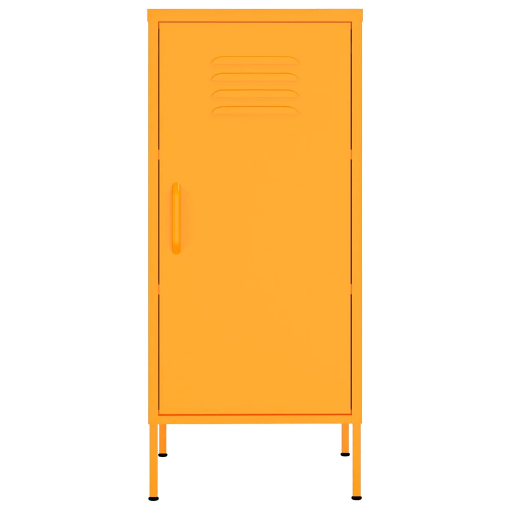Berkfield Storage Cabinet Mustard Yellow 42.5x35x101.5 cm Steel