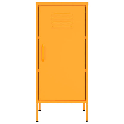 Berkfield Storage Cabinet Mustard Yellow 42.5x35x101.5 cm Steel