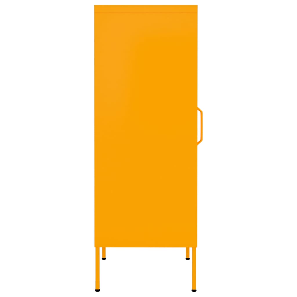 Berkfield Storage Cabinet Mustard Yellow 42.5x35x101.5 cm Steel