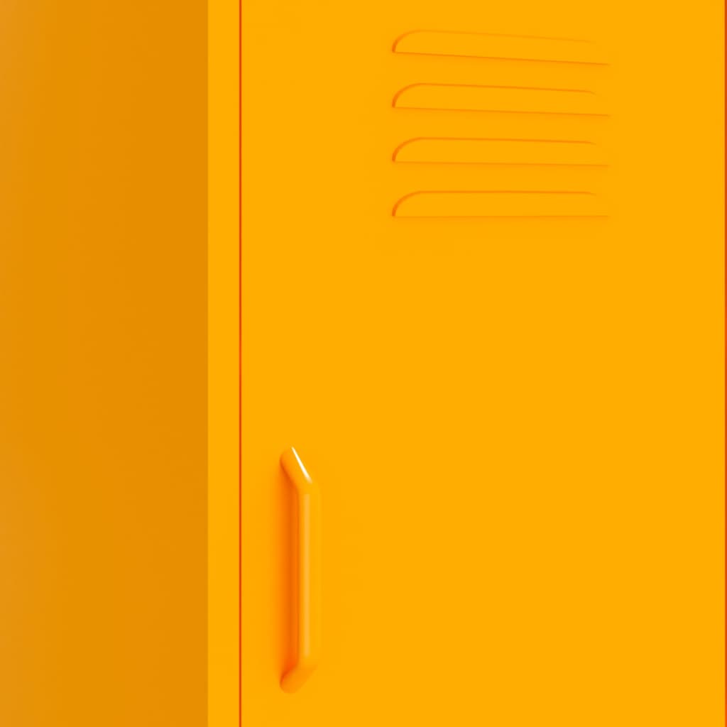 Berkfield Storage Cabinet Mustard Yellow 42.5x35x101.5 cm Steel