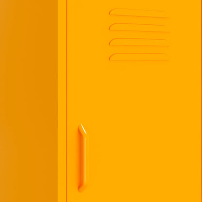 Berkfield Storage Cabinet Mustard Yellow 42.5x35x101.5 cm Steel