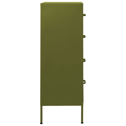 Berkfield Chest of Drawers Olive Green 80x35x101.5 cm Steel