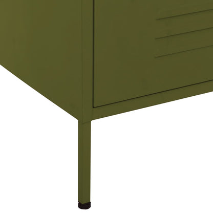 Berkfield Chest of Drawers Olive Green 80x35x101.5 cm Steel