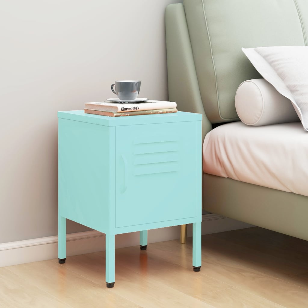 Berkfield Nightstand Mint 35x35x51 cm Steel