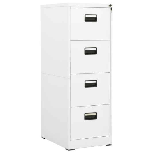 Berkfield Filing Cabinet White 46x62x133 cm Steel