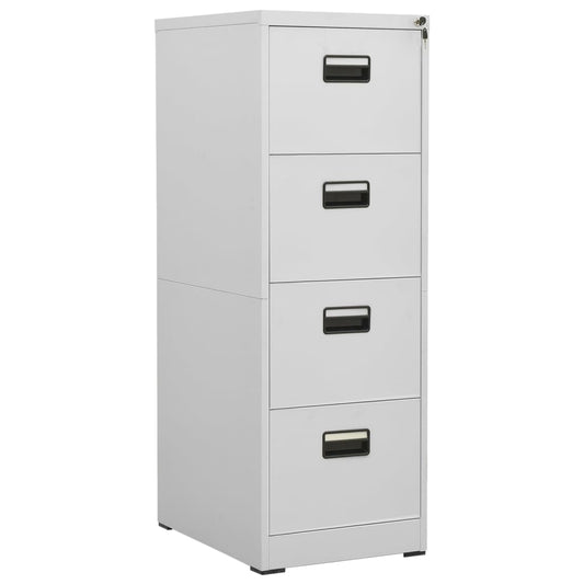 Berkfield Filing Cabinet Light Grey 46x62x133 cm Steel