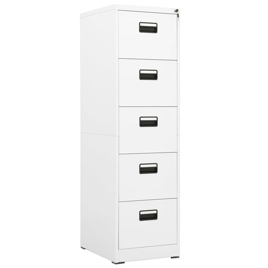 Berkfield Filing Cabinet White 46x62x164 cm Steel