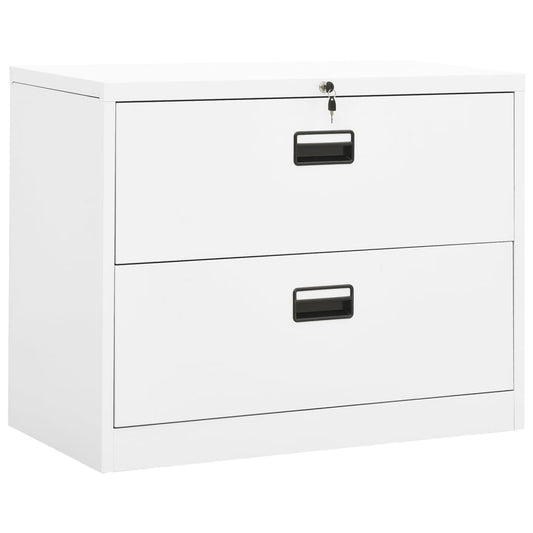 Berkfield Filing Cabinet White 90x46x72.5 cm Steel