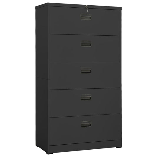 Berkfield Filing Cabinet Anthracite 90x46x164 cm Steel