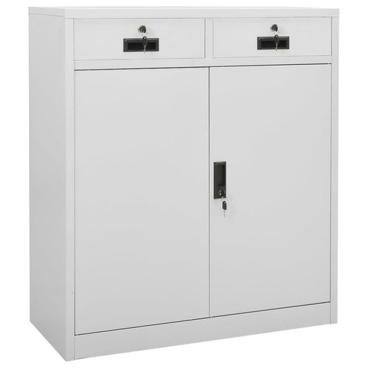 Berkfield Office Cabinet Light Grey 90x40x102 cm Steel