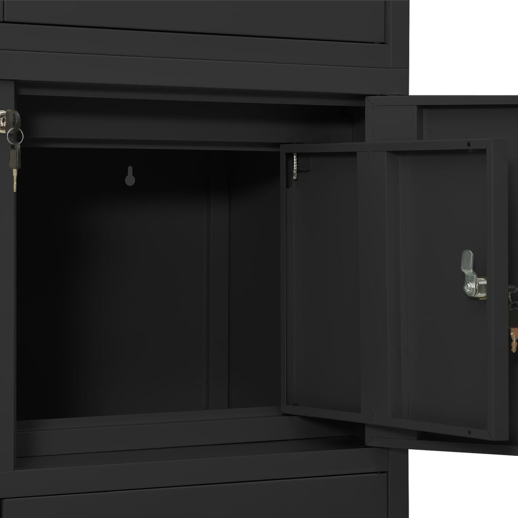 Berkfield Office Cabinet Anthracite 90x40x180 cm Steel