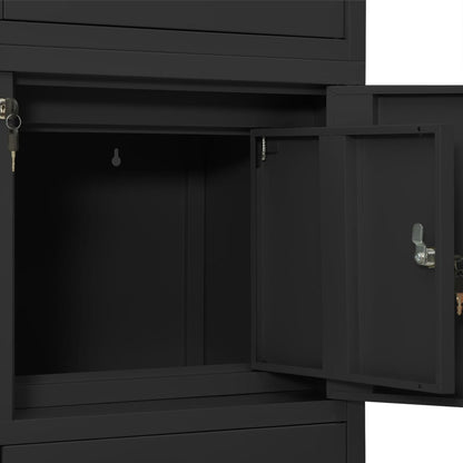 Berkfield Office Cabinet Anthracite 90x40x180 cm Steel