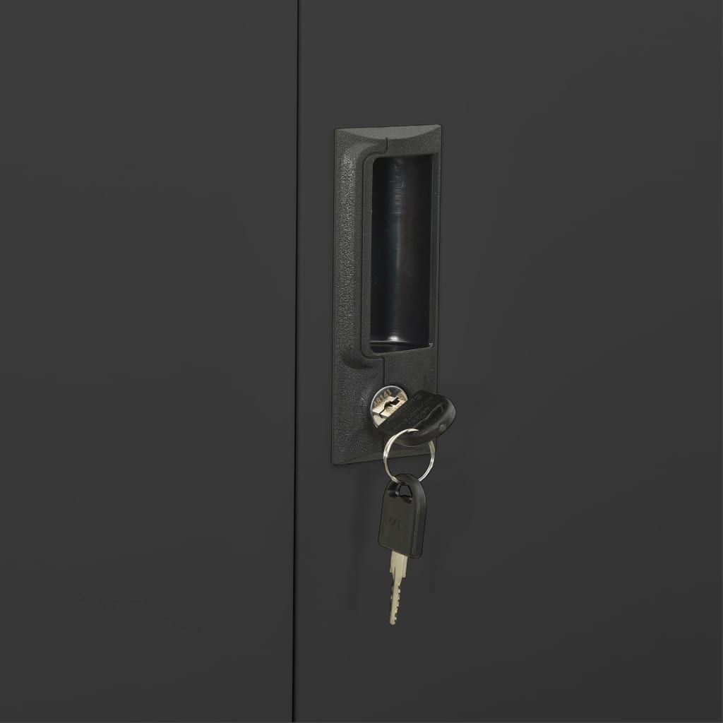 Berkfield Office Cabinet Anthracite 90x40x180 cm Steel