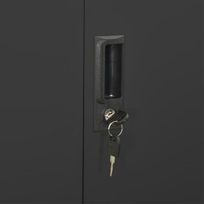 Berkfield Office Cabinet Anthracite 90x40x180 cm Steel