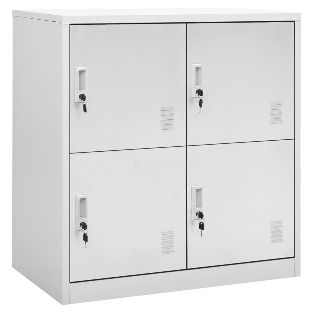 Berkfield Locker Cabinet Light Grey 90x45x92.5 cm Steel