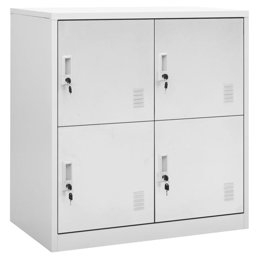 Berkfield Locker Cabinet Light Grey 90x45x92.5 cm Steel
